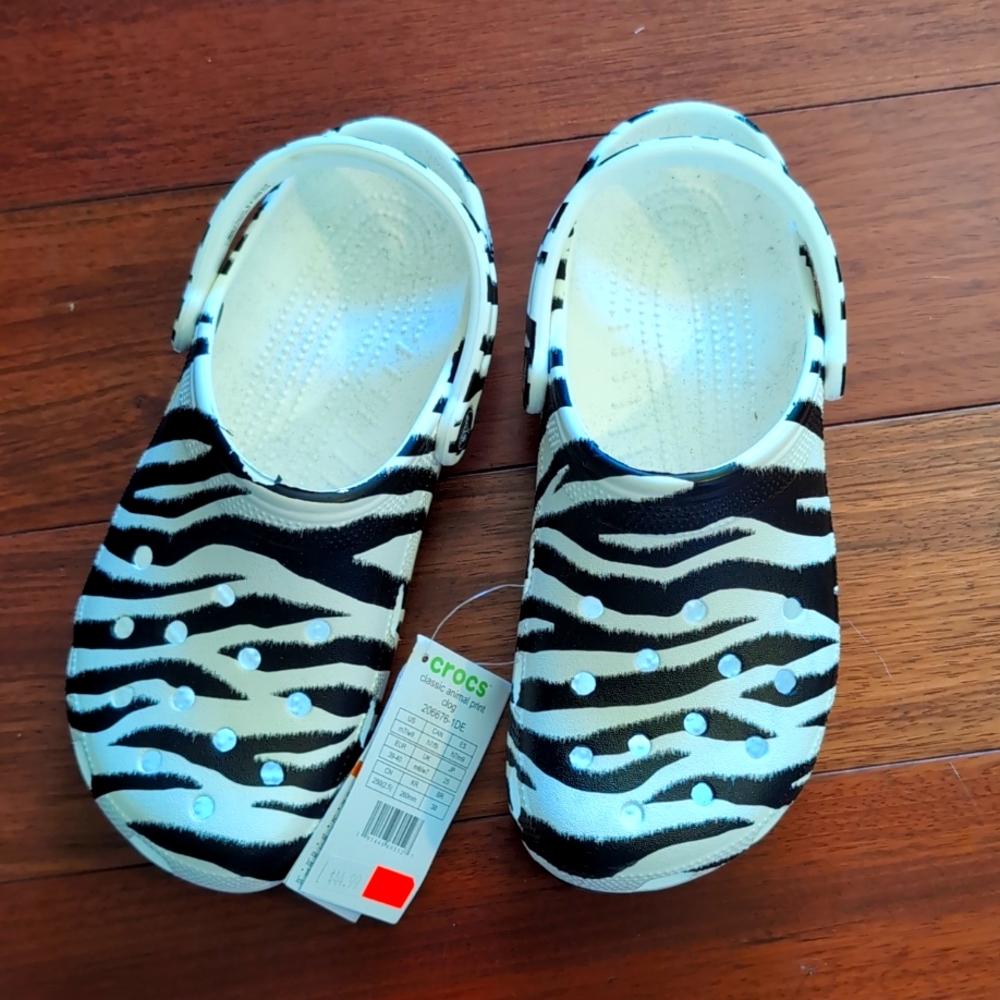 Zebra Print Crocs